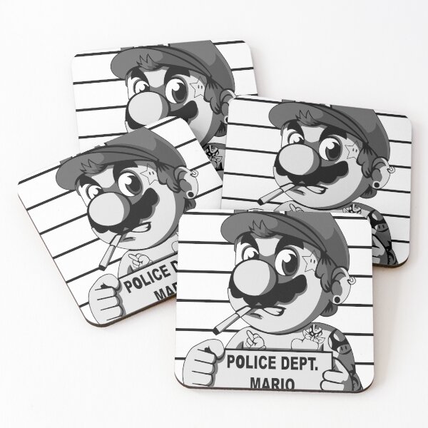 Item preview, super mario police black white designed and sold by GravicPopart21.