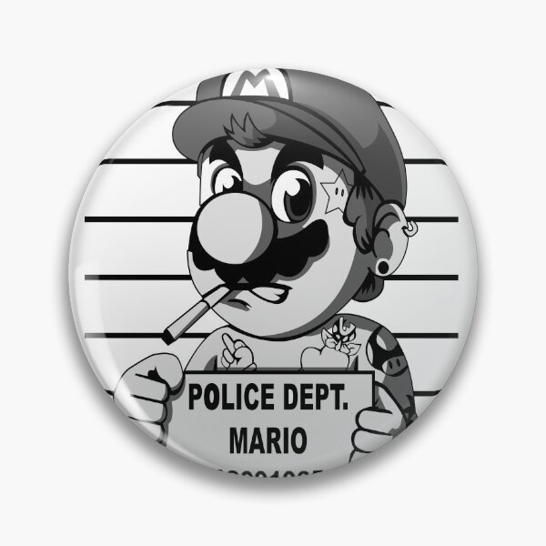 Item preview, super mario police black white designed and sold by GravicPopart21.