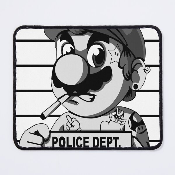 Item preview, super mario police black white designed and sold by GravicPopart21.