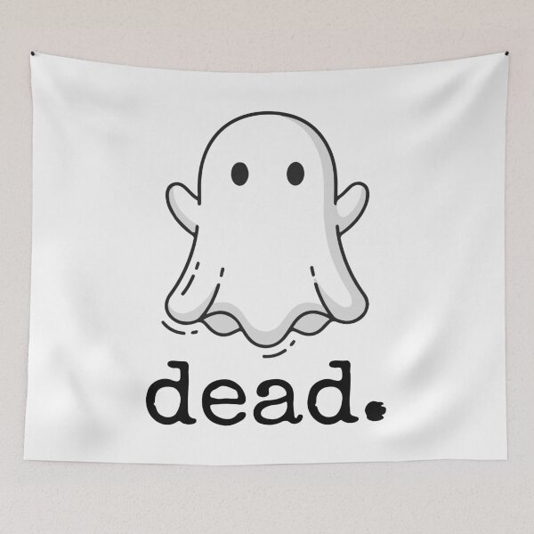 Item preview, dead. Minimalist Sheet Ghost Dead Cartoon Funny Goth designed and sold by Vanilla-Girl.
