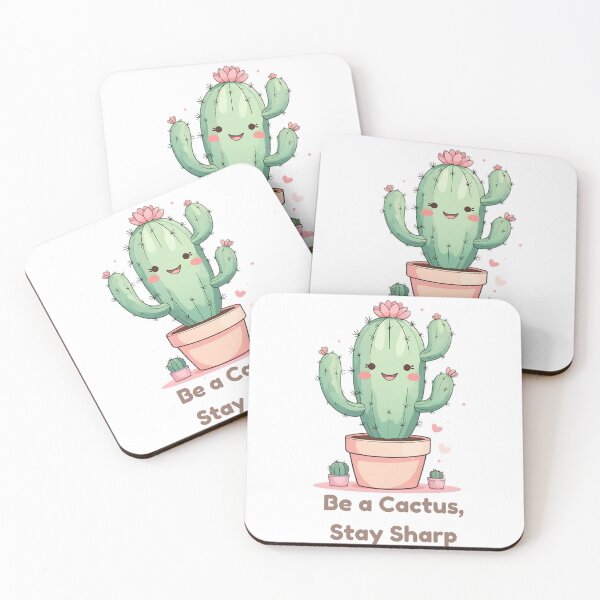 Item preview, Be a Cactus Stay Sharp Cute Kawaii Sticker designed and sold by KooksStudio.