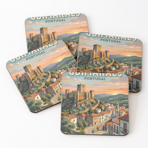 Item preview, Guimarães, Portugal — Vintage Retro Travel Art designed and sold by Ar0undTheW0rld.