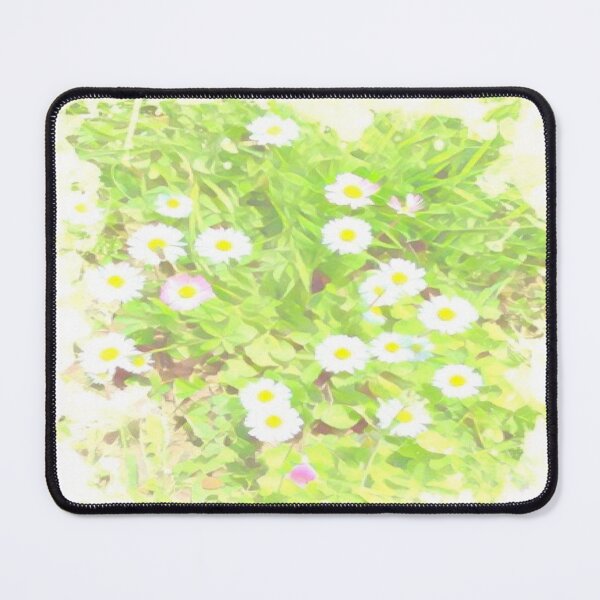 Item preview, Soft Pastel Wild Daisy Meadow Watercolor Vignette designed and sold by BalkanBloom.