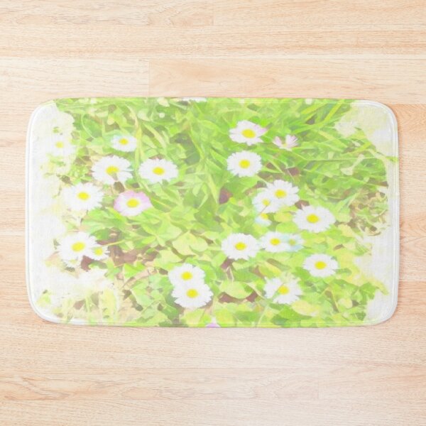Item preview, Soft Pastel Wild Daisy Meadow Watercolor Vignette designed and sold by BalkanBloom.
