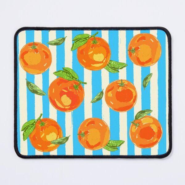 Item preview, Trendy Orange in Stripes Mediterranean Summer Illustration designed and sold by MaiZephyr.