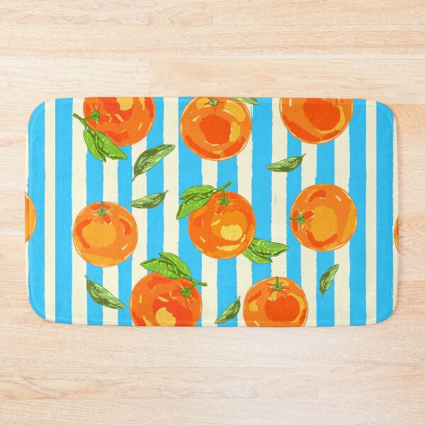 Item preview, Trendy Orange in Stripes Mediterranean Summer Illustration designed and sold by MaiZephyr.