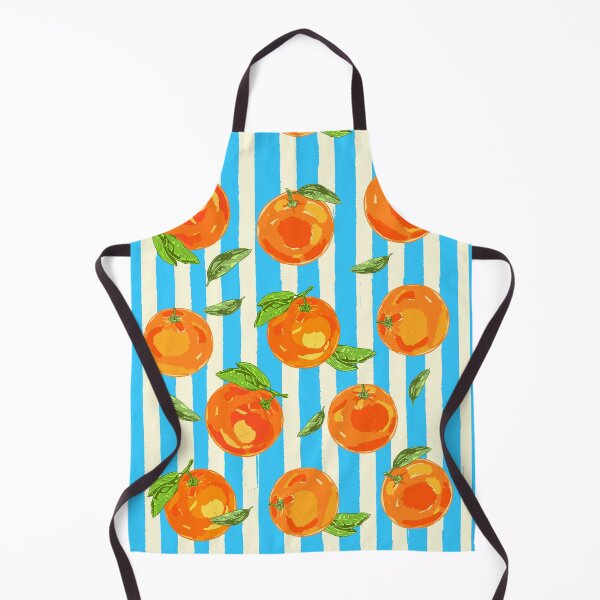 Item preview, Trendy Orange in Stripes Mediterranean Summer Illustration designed and sold by MaiZephyr.