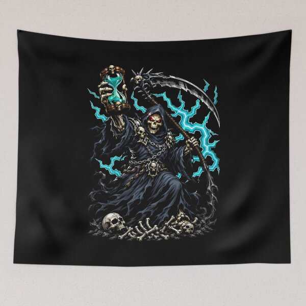 Item preview, Savage Grim Reaper With Hourglass And Teal Lightning designed and sold by Tong4130.