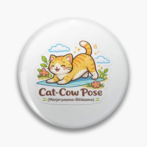 Item preview, Cute Yoga Cat – Cat-Cow Pose (Marjaryasana–Bitilasana) Kawaii Sticker designed and sold by Trigart-art.