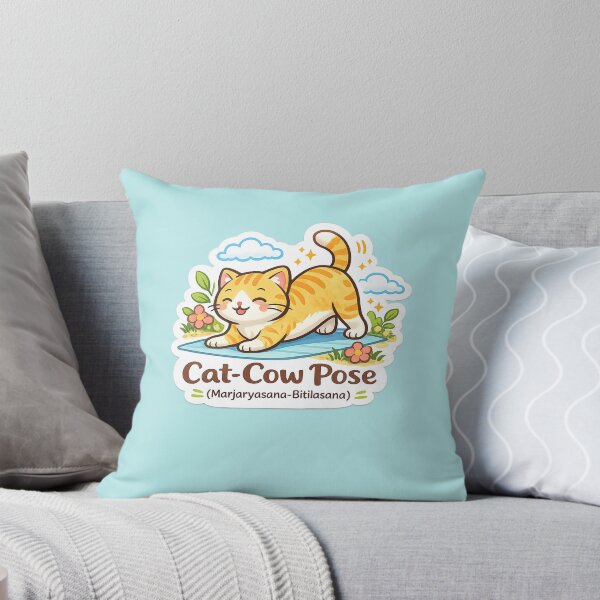 Item preview, Cute Yoga Cat – Cat-Cow Pose (Marjaryasana–Bitilasana) Kawaii Sticker designed and sold by Trigart-art.