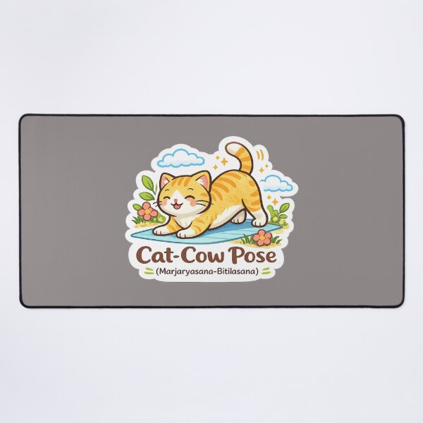 Item preview, Cute Yoga Cat – Cat-Cow Pose (Marjaryasana–Bitilasana) Kawaii Sticker designed and sold by Trigart-art.