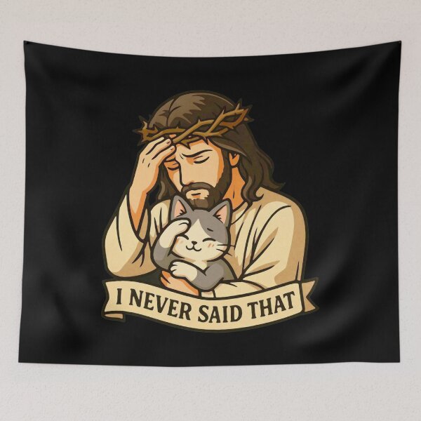 Item preview, Jesus Never Said That Kawaii Cat designed and sold by plushism.