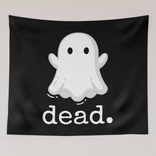 Item preview, White Sheet Ghost "dead." For Black Apparel Minimalist Goth-Lite designed and sold by Vanilla-Girl.