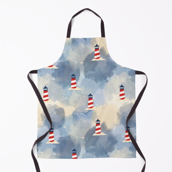 Item preview,     Classic Coastal Lighthouse Watercolor Seamless Pattern designed and sold by Studio Pico.