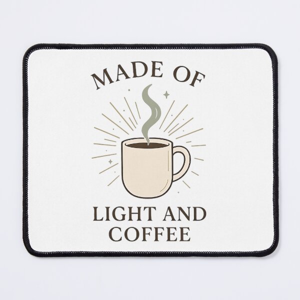 Item preview, Made of Light and Coffee – Spiritual Coffee Shirt – Minimalist Aesthetic designed and sold by Iceyfun.