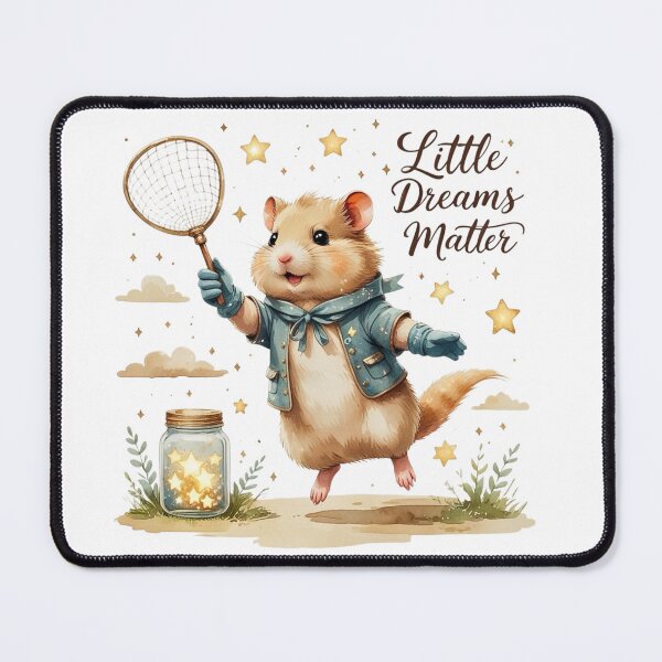 Item preview, Little Dreams Matter Cute Vintage Hamster Space Stars designed and sold by AQUILAKREO.
