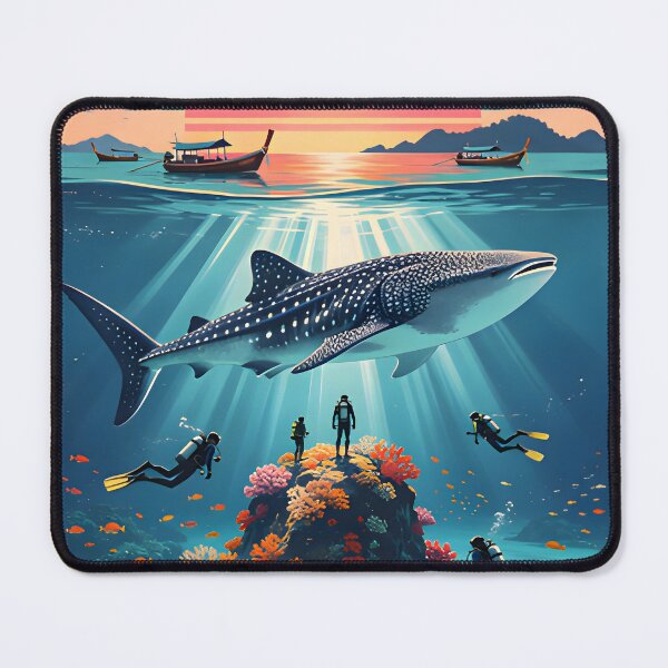 Item preview, RICHELIEU ROCK – Retro Sunset Poster  Retro tropical sunset poster illustration of Richelieu Rock, Andaman Sea, Thailand. designed and sold by Spirit of Siam.