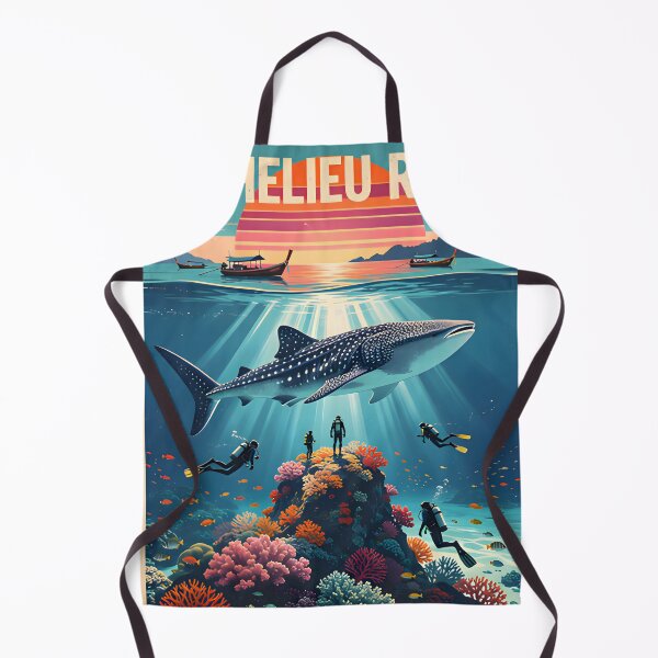 Item preview, RICHELIEU ROCK – Retro Sunset Poster  Retro tropical sunset poster illustration of Richelieu Rock, Andaman Sea, Thailand. designed and sold by Spirit of Siam.