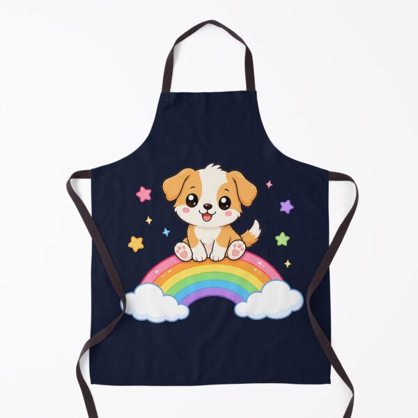 Item preview, Cute Dog Sitting On Rainbow Magic Cartoon designed and sold by Seculinator.