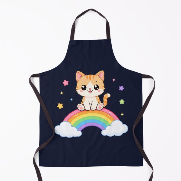 Item preview, Cute Cat Sitting On Rainbow Magic Cartoon designed and sold by Seculinator.
