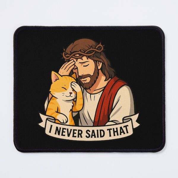 Item preview, Jesus Never Said That Kawaii Cat designed and sold by plushism.