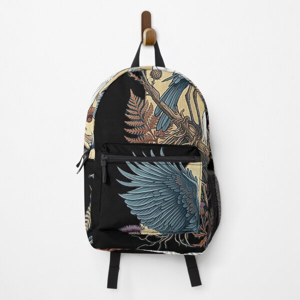 Item preview, Vintage Blue and White Heron Botanical Art Nouveau Poster designed and sold by ShadowSketch-HP.