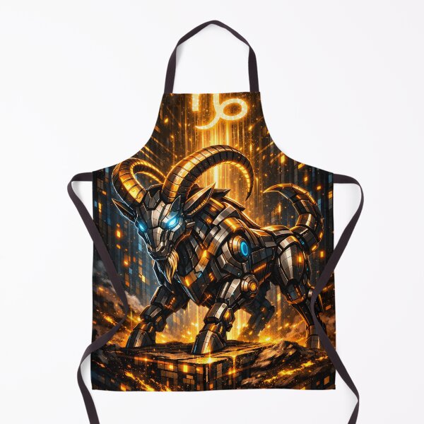 Item preview, Cyberpunk Capricorn – Golden Mecha Goat of Neo Tokyo designed and sold by Neo Tokio.