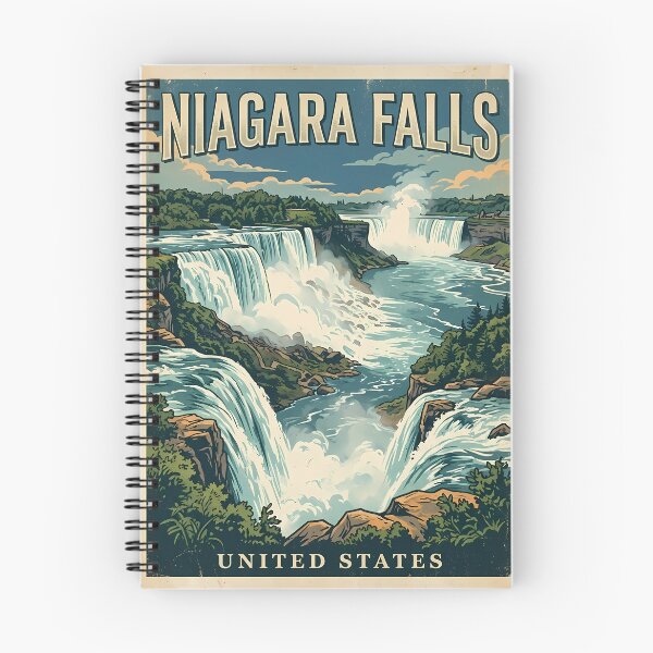 Item preview, Niagara Falls United States — Vintage Retro Travel Art designed and sold by Ar0undTheW0rld.