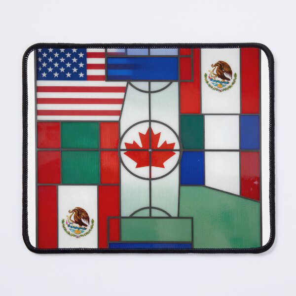 Item preview, North America Soccer Pitch Stained Glass Art designed and sold by Gallery-yuuna .