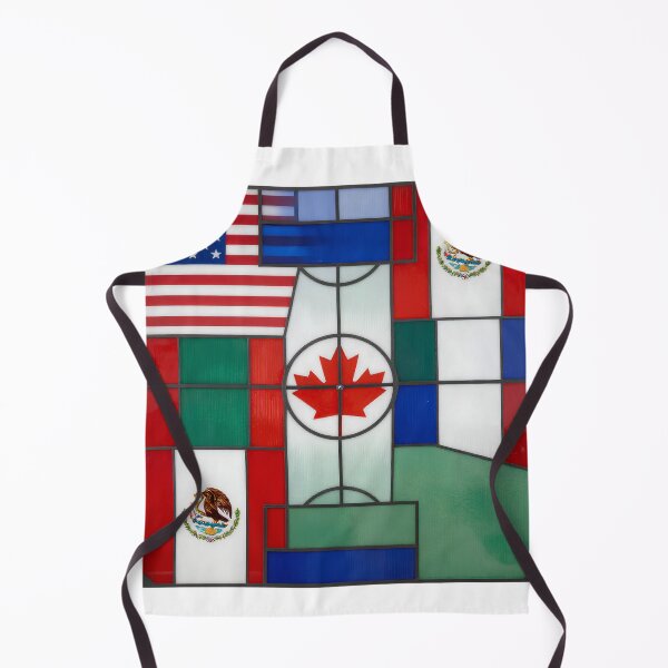 Item preview, North America Soccer Pitch Stained Glass Art designed and sold by Gallery-yuuna .