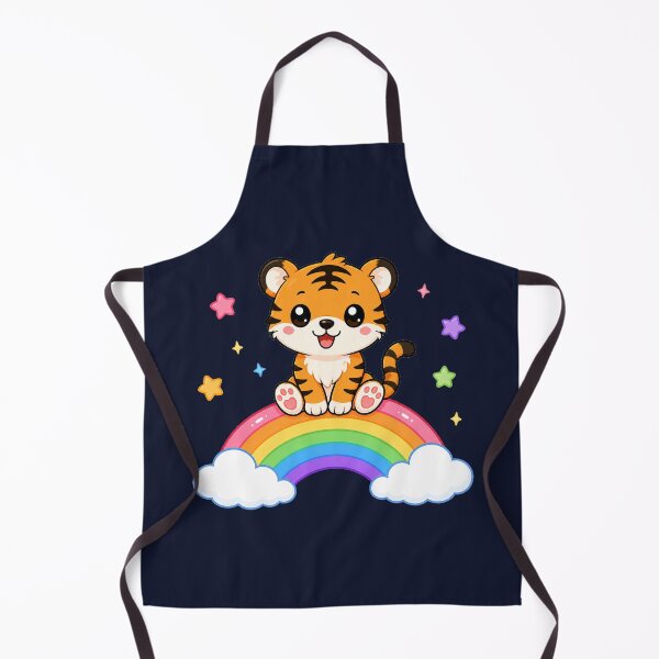 Item preview, Cute Tiger Sitting On Rainbow Magic Cartoon designed and sold by Seculinator.