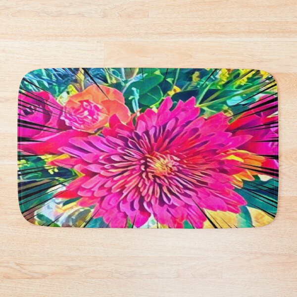 Item preview, Pop Art Magenta Chrysanthemum Explosion Digital Illustration designed and sold by BalkanBloom.