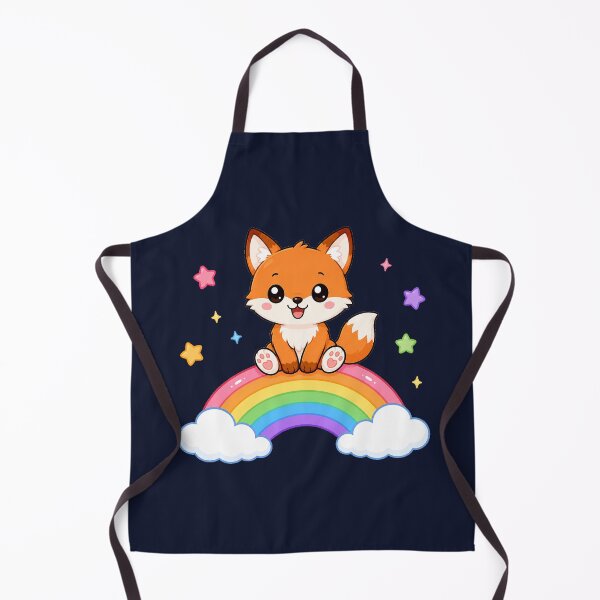 Item preview, Cute Fox Sitting On Rainbow Magic Cartoon designed and sold by Seculinator.