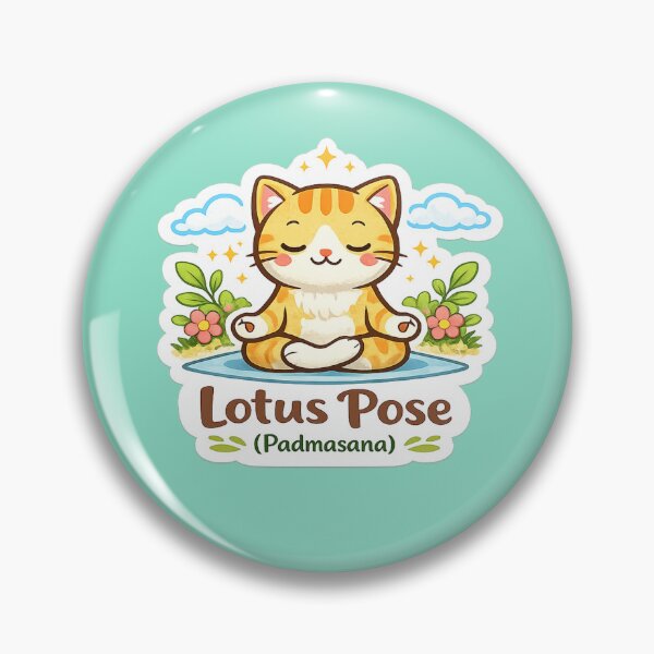 Item preview, Cute Yoga Cat – Lotus Pose (Padmasana) Kawaii Sticker designed and sold by Trigart-art.