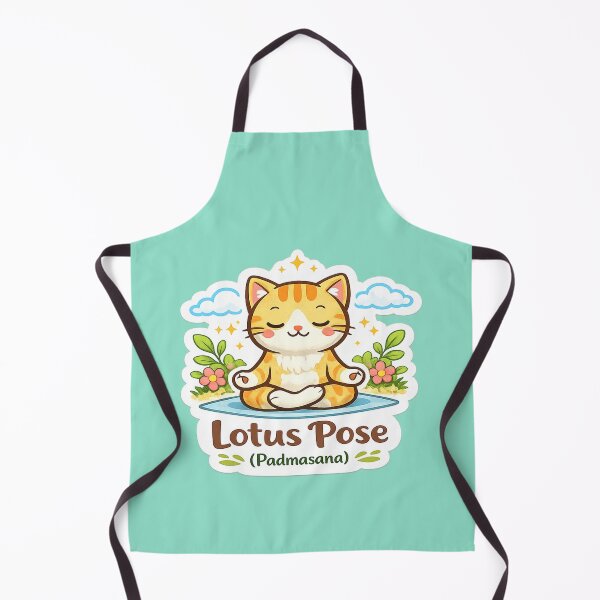 Item preview, Cute Yoga Cat – Lotus Pose (Padmasana) Kawaii Sticker designed and sold by Trigart-art.