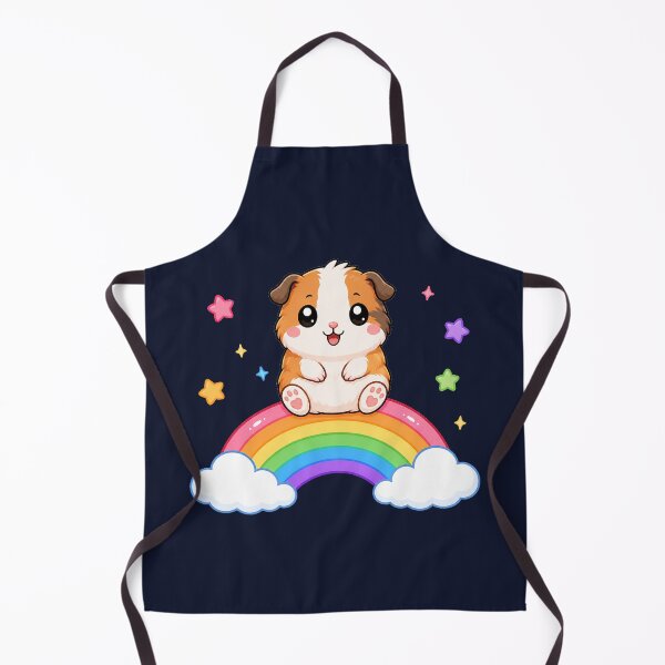 Item preview, Cute Guinea Pig Sitting On Rainbow Magic Cartoon designed and sold by Seculinator.
