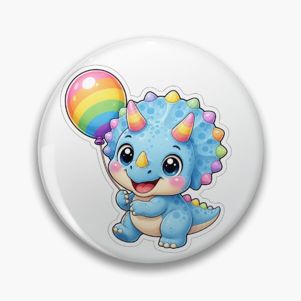 Item preview, Cute Triceratops Rainbow Balloon designed and sold by PriyankaSonara.