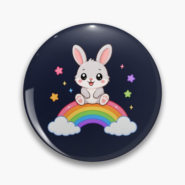 Item preview, Cute Bunny Sitting On Rainbow Magic Cartoon designed and sold by Seculinator.