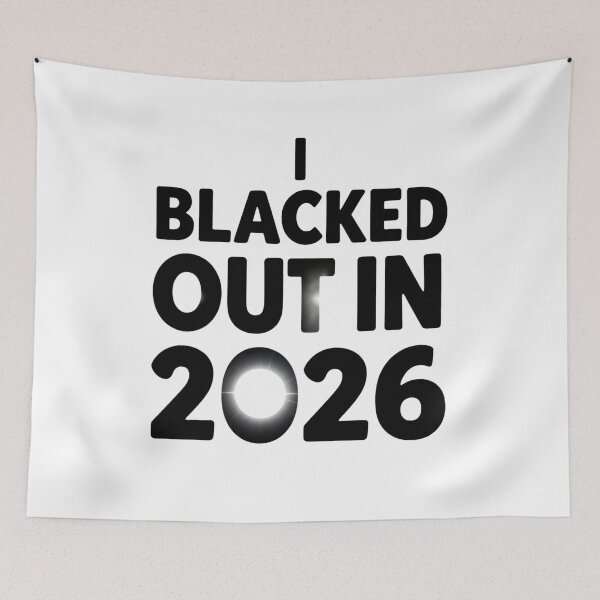 Item preview, 2026 Total Solar Eclipse Blackout Humor designed and sold by Gallery-yuuna .