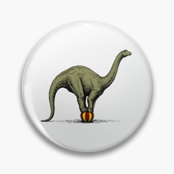 Item preview, Diplodocus balancing on a circus ball vintage illustration designed and sold by goatboyjr.
