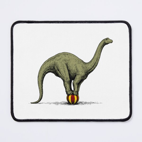 Item preview, Diplodocus balancing on a circus ball vintage illustration designed and sold by goatboyjr.