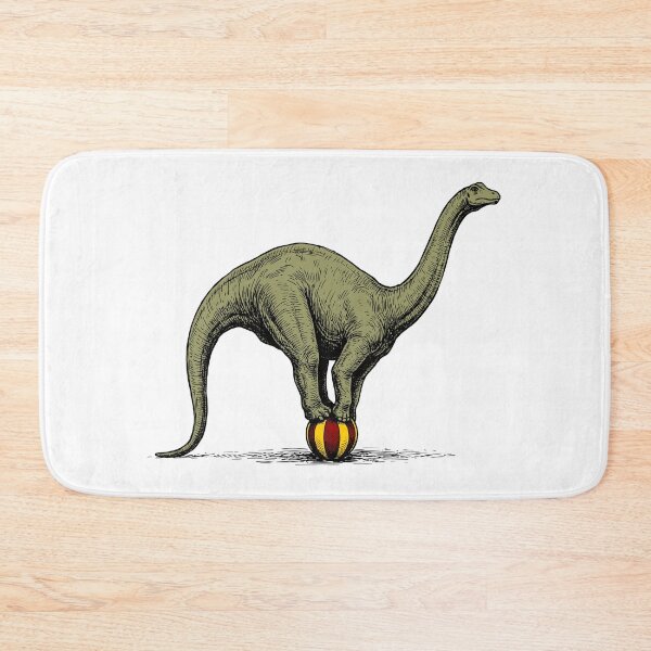 Item preview, Diplodocus balancing on a circus ball vintage illustration designed and sold by goatboyjr.