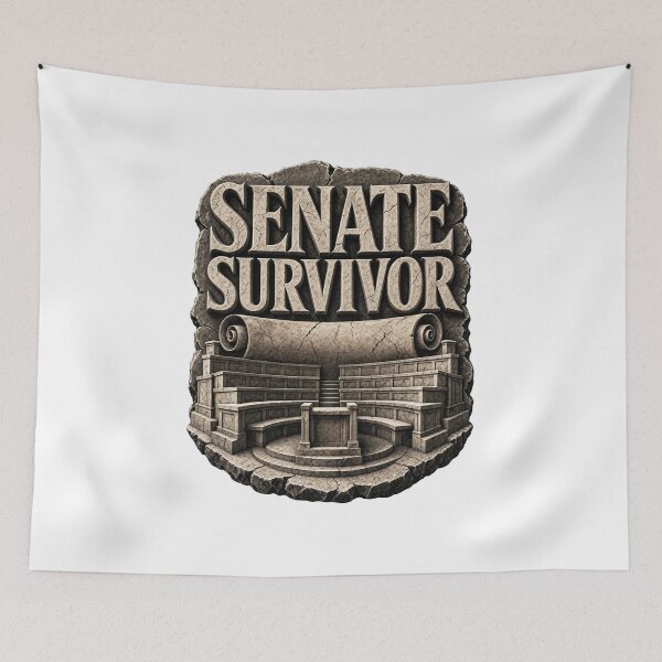 Item preview, Museum poster Roman Senate Survivor designed and sold by pirminio.