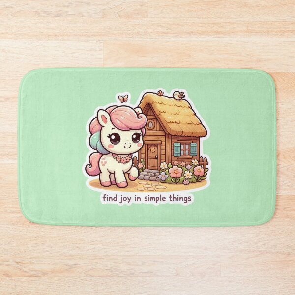 Item preview, Find Joy in Simple Things Kawaii Pony Cottage Sticker designed and sold by carestazafeli.