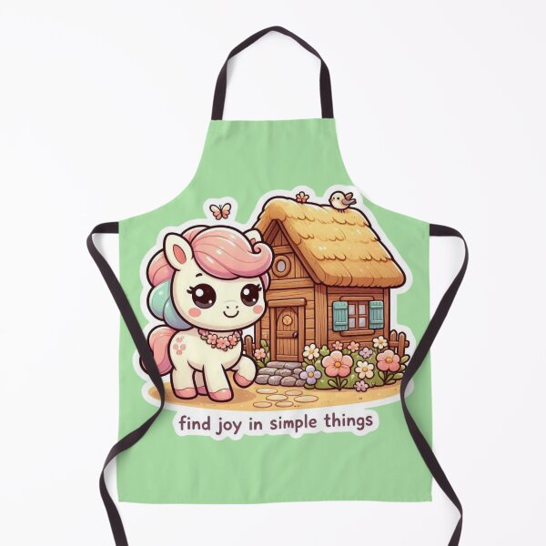Item preview, Find Joy in Simple Things Kawaii Pony Cottage Sticker designed and sold by carestazafeli.