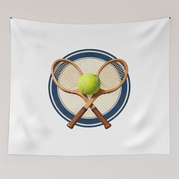 Item preview, Vintage Tennis Club Wooden Rackets Crest designed and sold by Gallery-yuuna .