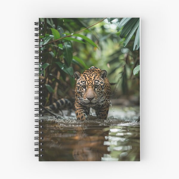 Item preview, Jaguar Walking Through a Rainforest Stream designed and sold by Erika Kaisersot.
