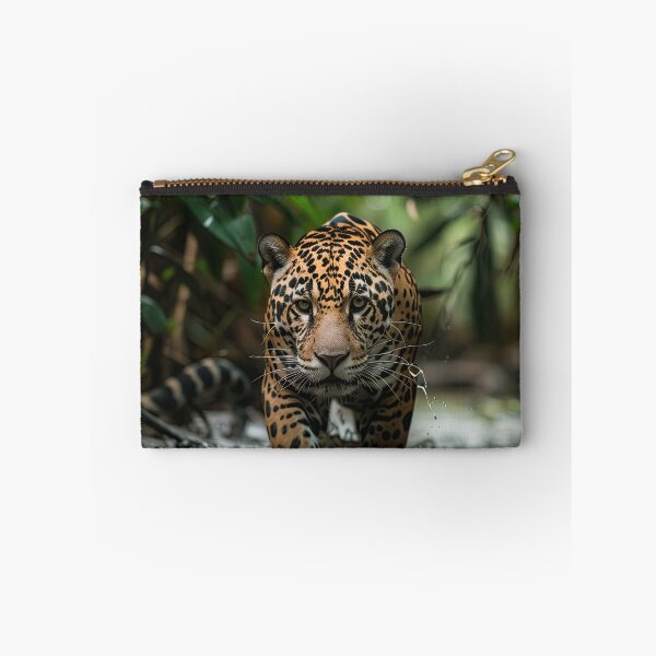 Item preview, Jaguar Walking Through a Rainforest Stream designed and sold by Erika Kaisersot.