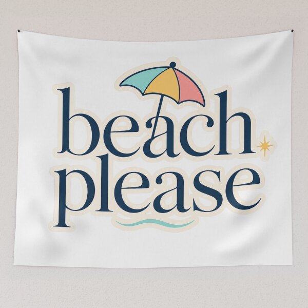 Item preview, Beach Please – Typographic design with a fun quote about the beach for summer designed and sold by FusiTink.