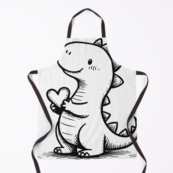 Item preview, cute dinosaur with heart cartoon character designed and sold by NAVAL00.